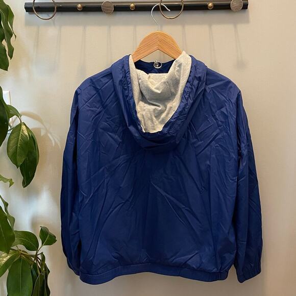 EUC Olive + Oak Women's Lightweight Hooded Windbreaker Jacket – Blue, Size Large - Picture 2 of 8